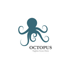 Octopus logo or symbol icon illustration design template