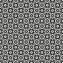 Geometric pattern in black and white. Vector seamless pattern.