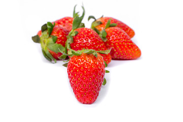 fresh strawberry isolated on white