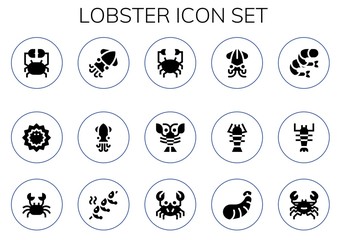 lobster icon set