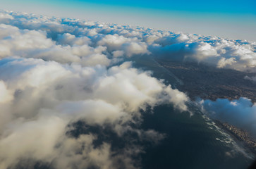clouds seen from above as