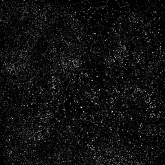 White grainy texture isolated on black background. Distress overlay textured. Snow vector elements. Digitally generated image. Illustration, Eps 10.