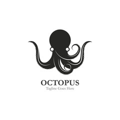 Octopus logo or symbol icon illustration design template