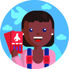 Travel people icons
