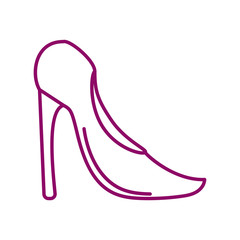 high heel shoes, line style icon