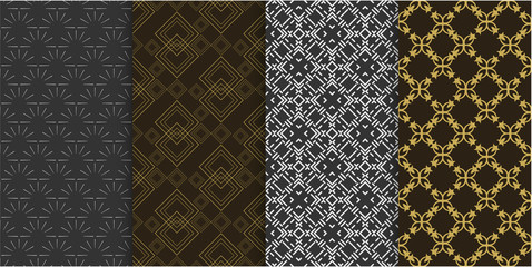 Vector geometric pattern / Template set / Seamless Background Wallpaper