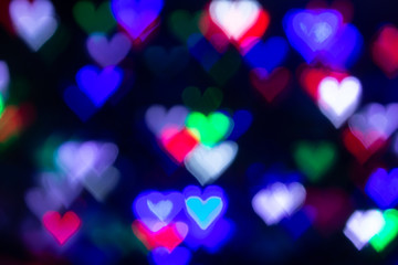 Heart shaped bokeh, background or texture for Valentine's Day