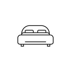 Bed flat vector icon.