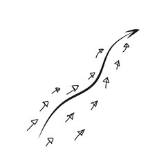 Obraz premium curve arrow leader. Vector