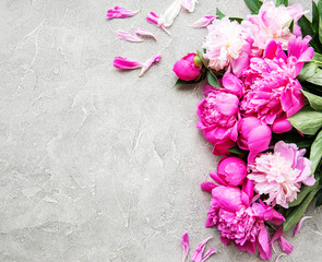 Background with pink peonies