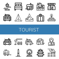 tourist icon set