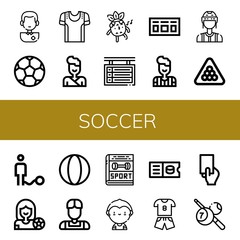 Set of soccer icons
