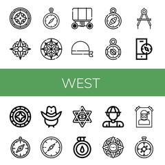 Set of west icons