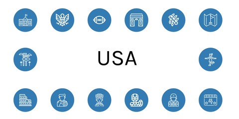 Set of usa icons