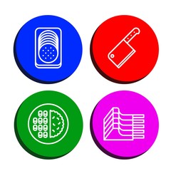 butcher simple icons set