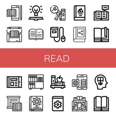 read simple icons set