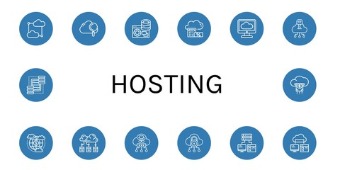 hosting icon set