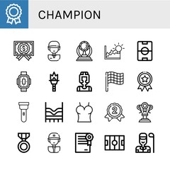 Set of champion icons