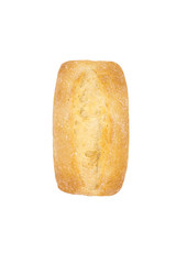 Bun made from wheat flour, bread. Isolated on a white background.