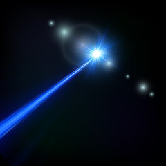 blue laser beam. vector illustration