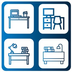 working on laptop simple icons set