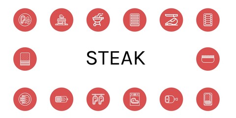 Set of steak icons