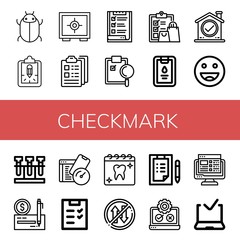 Set of checkmark icons
