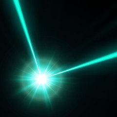 green laser beam. vector illustration