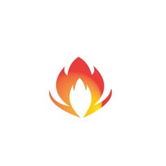 Fire flame Logo Template vector icon Oil, gas and energy logo
