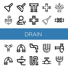 Set of drain icons