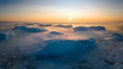 Greenland Ilulissat glaciers sea ocean fjord