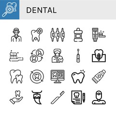 Set of dental icons