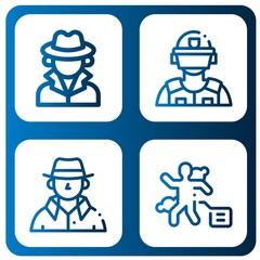 Set of handcuffs icons