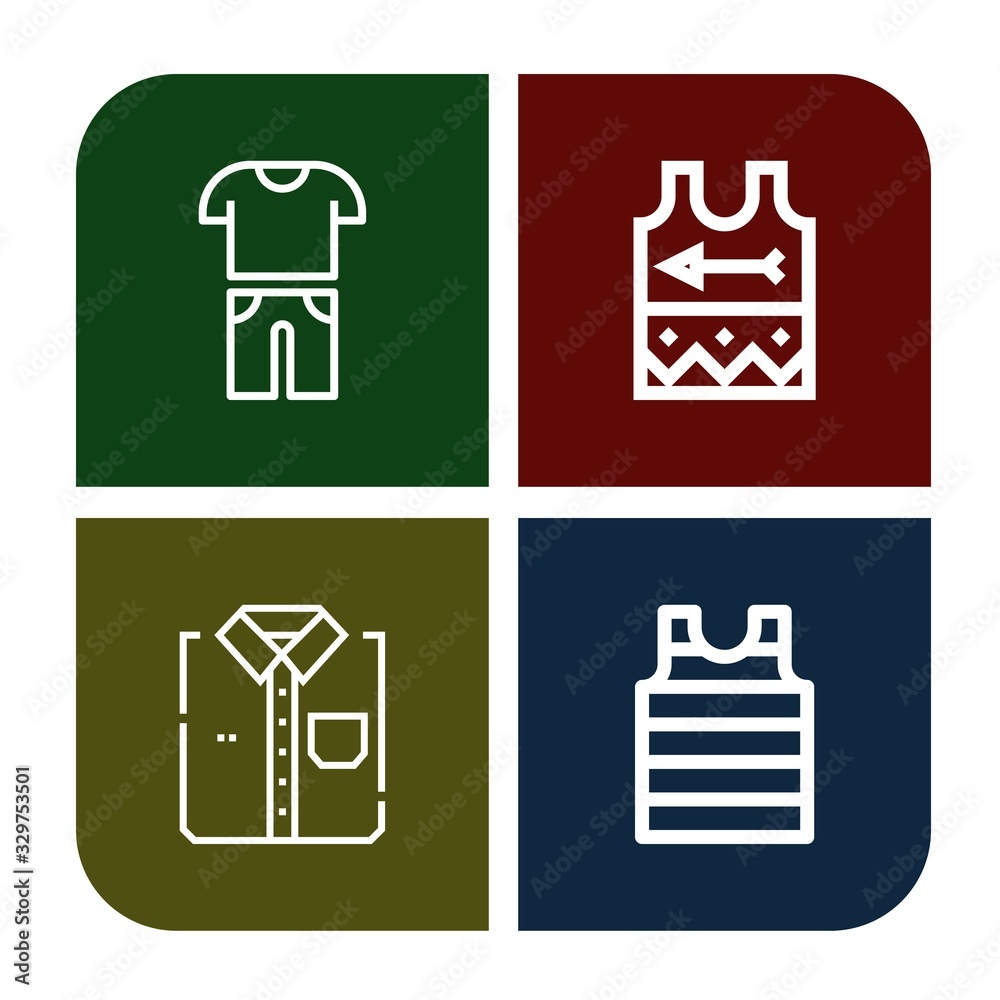 Poster t-shirt icon set