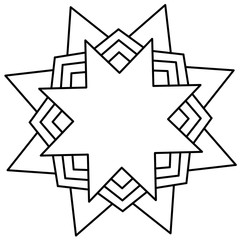 Sketch design of mandala 