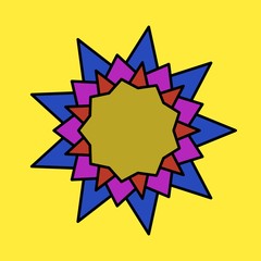 Simple design of illustration mandala 