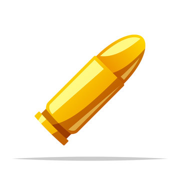 Gun Bullet Vector Isolated Illustration