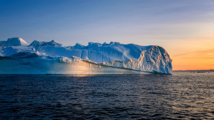 Greenland Ilulissat color glaciers sea ocean fjord
