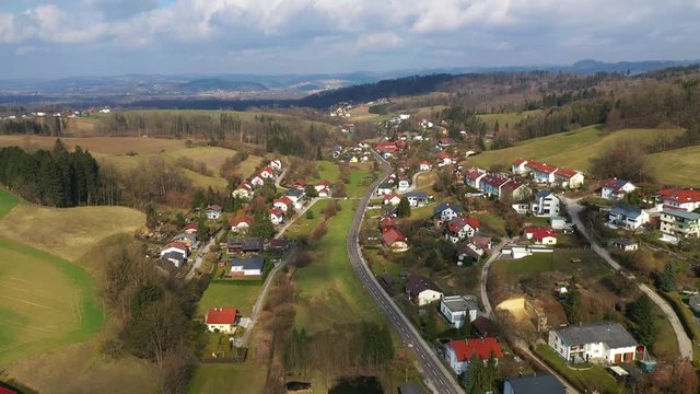 Beautiful aerial 4k footage of Mühlbach