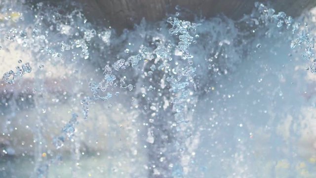 Splashing water drops in slow motion 180fps