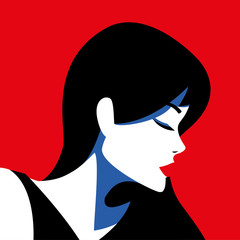 portrait of abstract young woman