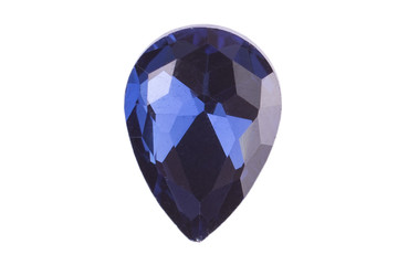 Shiny rhinestones isolated on white background, gemstone