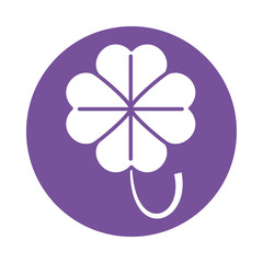 four leaf clover , silhouette style icon