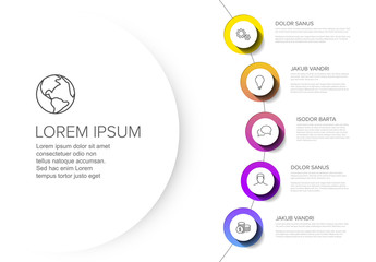 Fototapeta premium Multipurpose Infographic template with five elements