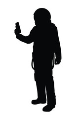 Space pilot silhouette