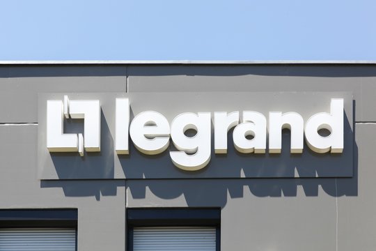 Saint Priest, France - June 18, 2017:  Legrand is a French industrial group and one of the largest for switches and sockets