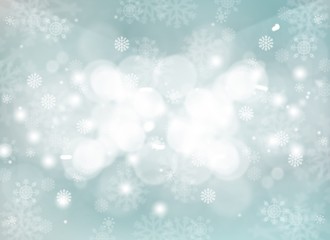 Gray green abstract background with white bokeh stars lights beautiful colorful shiny blurred. use wallpaper backdrop Christmas wedding card and texture your product.