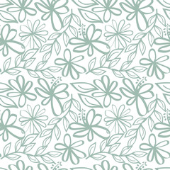 Universal floral seamless pattern, vector