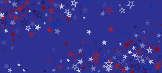 National American Stars Vector Background. USA Memorial Veteran's 4th of July 11th of November President's Labor Independence Day 