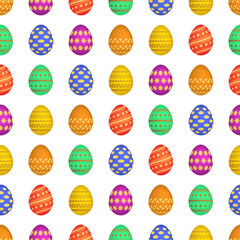 Seamless pattern with colorful Easter eggs